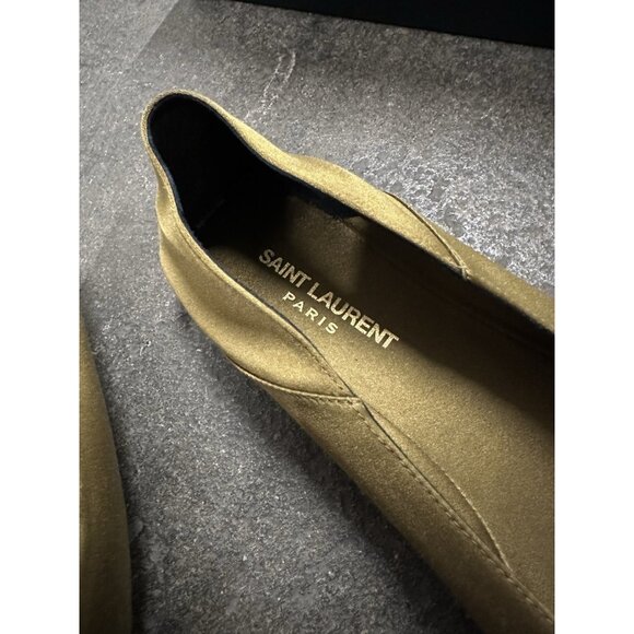 Saint Laurent Carolyn Slipper Flats Cuba Gold - Picture 8 of 9